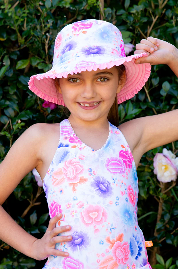 Girls Miss Peony Reversible Sunhat - Image 2