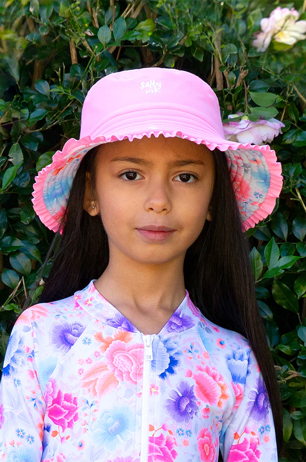 Girls Miss Peony Reversible Sunhat - Image 3