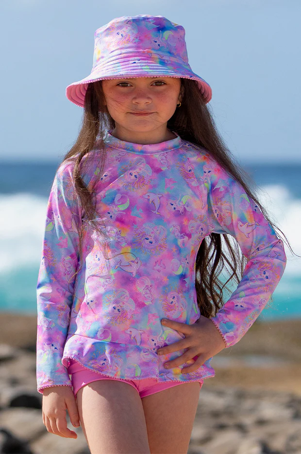Girls Miss Sea Princess Long Sleeve Suntop Set