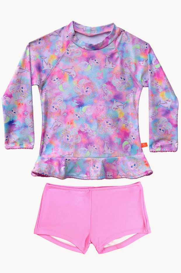 Girls Miss Sea Princess Long Sleeve Suntop Set - Image 4