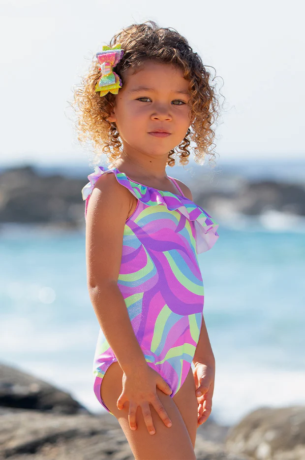 Girls Miss Sea Princess One Shoulder One Piece - Image 2