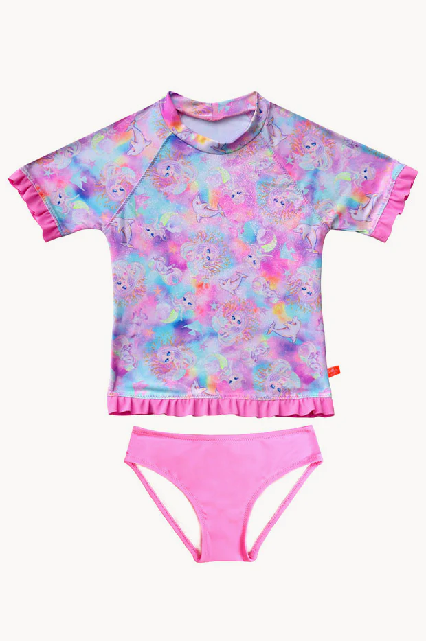 Girls Miss Sea Princess Short Sleeve Suntop Set - Image 3