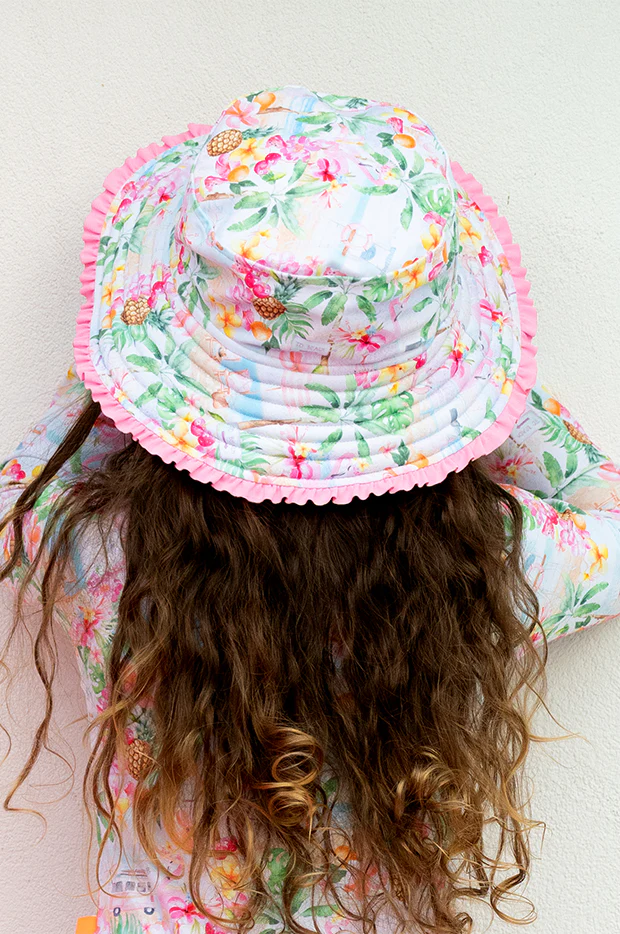 Girls Miss Vacay Reversible Sunhat - Image 4