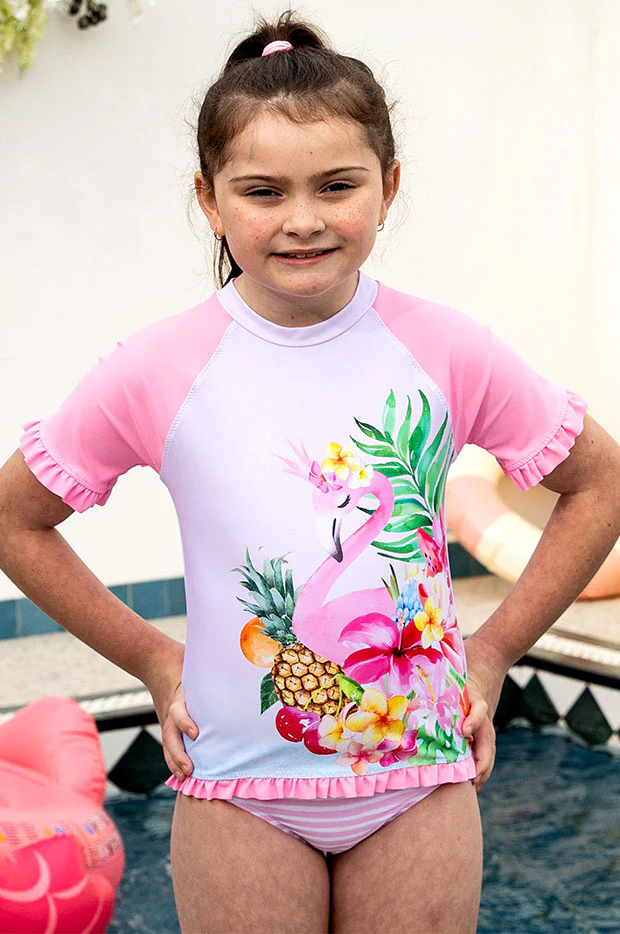 Girls Miss Vacay Short Sleeve Suntop Set - Image 2
