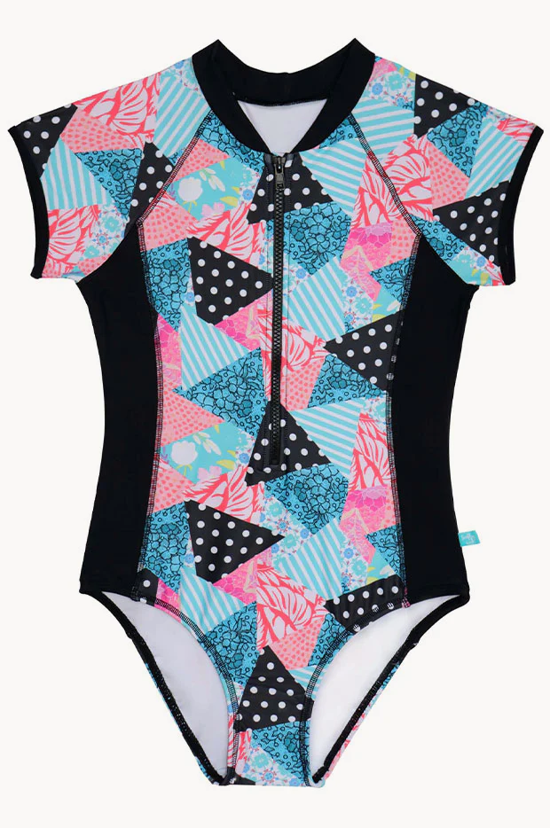 Girls South Beach Short Sleeve Sunsuit - Image 3