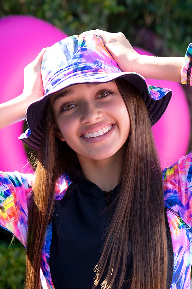 Girls Sugar Palm Reversible Bucket Hat - Image 3