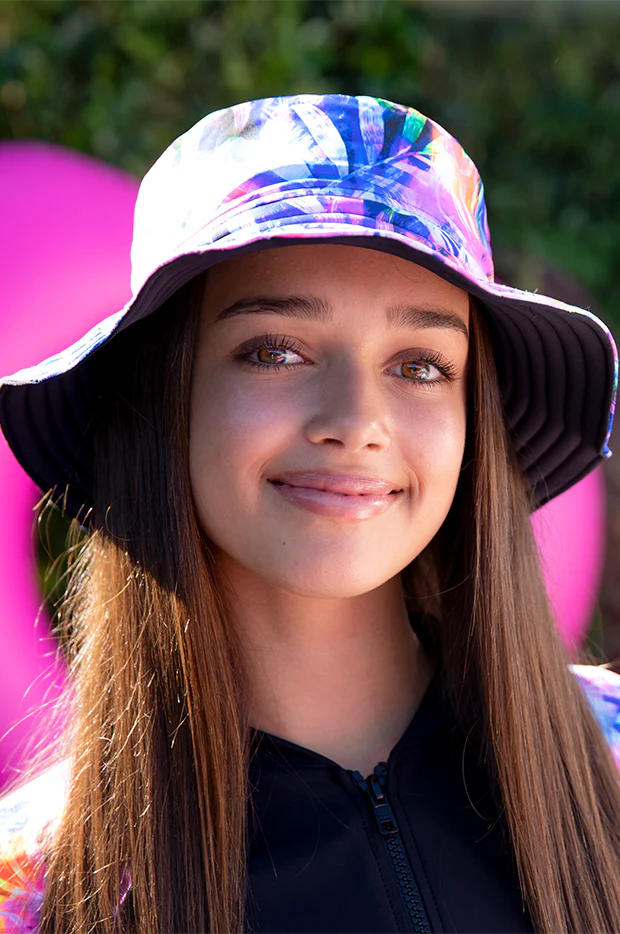 Girls Sugar Palm Reversible Bucket Hat - Image 4