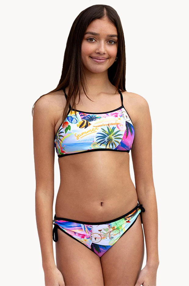Girls Summer Vacay Reversible Crop Set