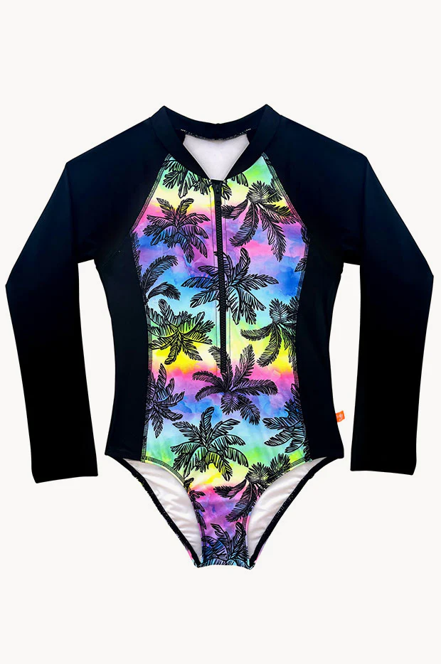 Girls Sunset Beach Long Sleeve Sunsuit - Image 3