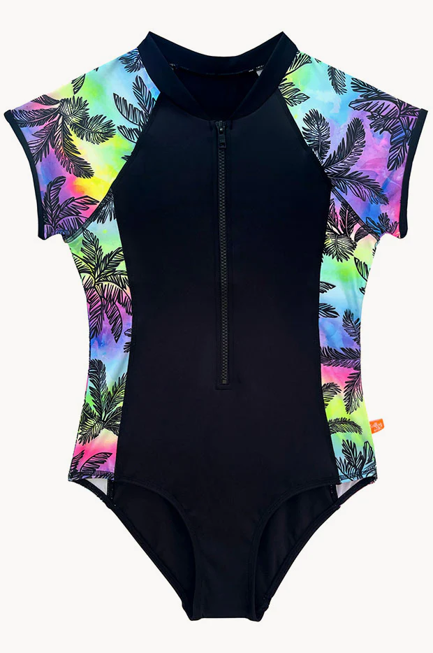 Girls Sunset Beach Short Sleeve Sunsuit - Image 3