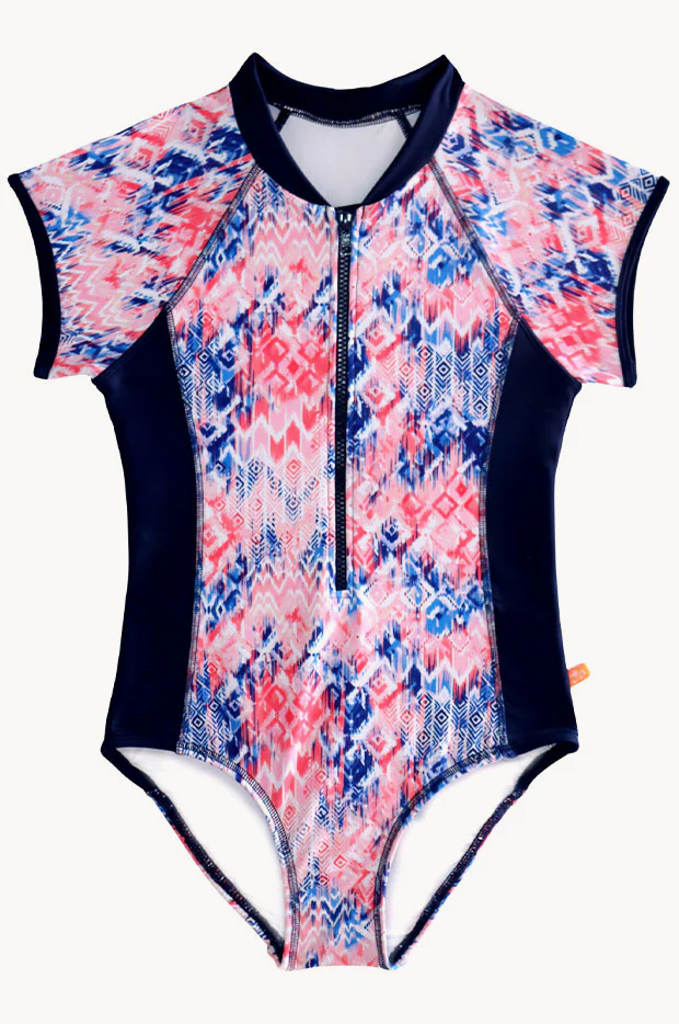 Girls Vintage Vacay Short Sleeve Sunsuit - Image 3