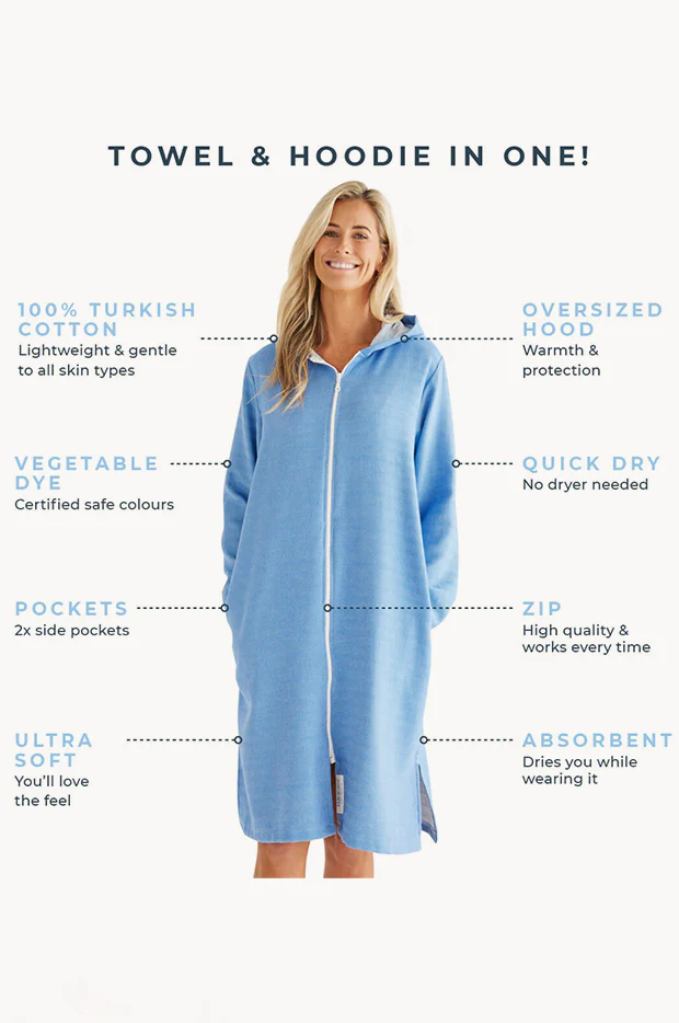 La Pelosa Hooded Towelling Robe - Image 5