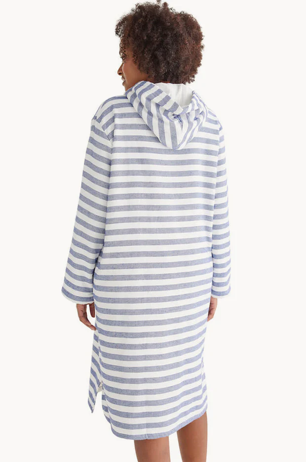 Stripe Positano Hooded Towelling Robe - Image 3