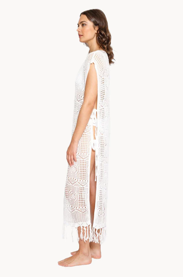 Santorini Fringe Long Cover Up - Image 3