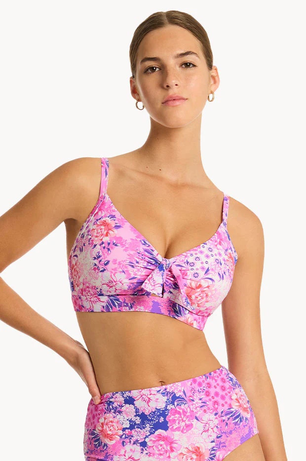 Fiesta DD/E Cup Tie Front Bralette - Image 2