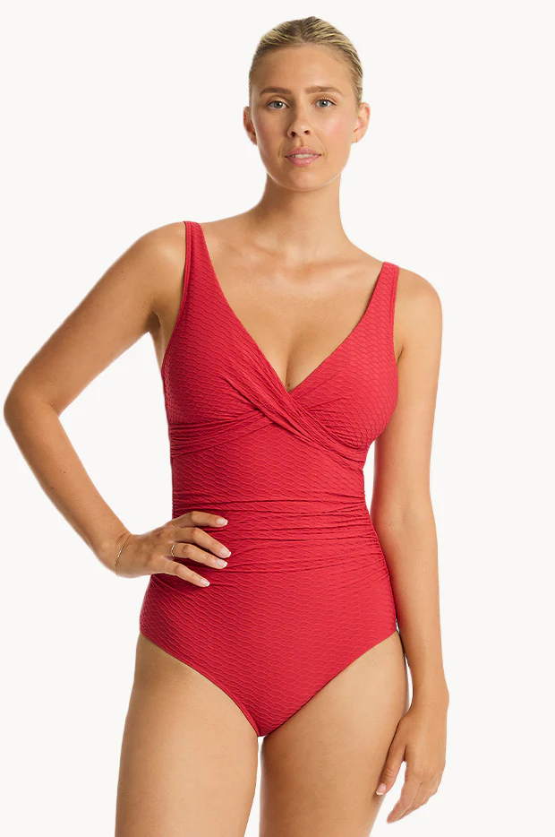 Honeycomb Cross Front One Piece