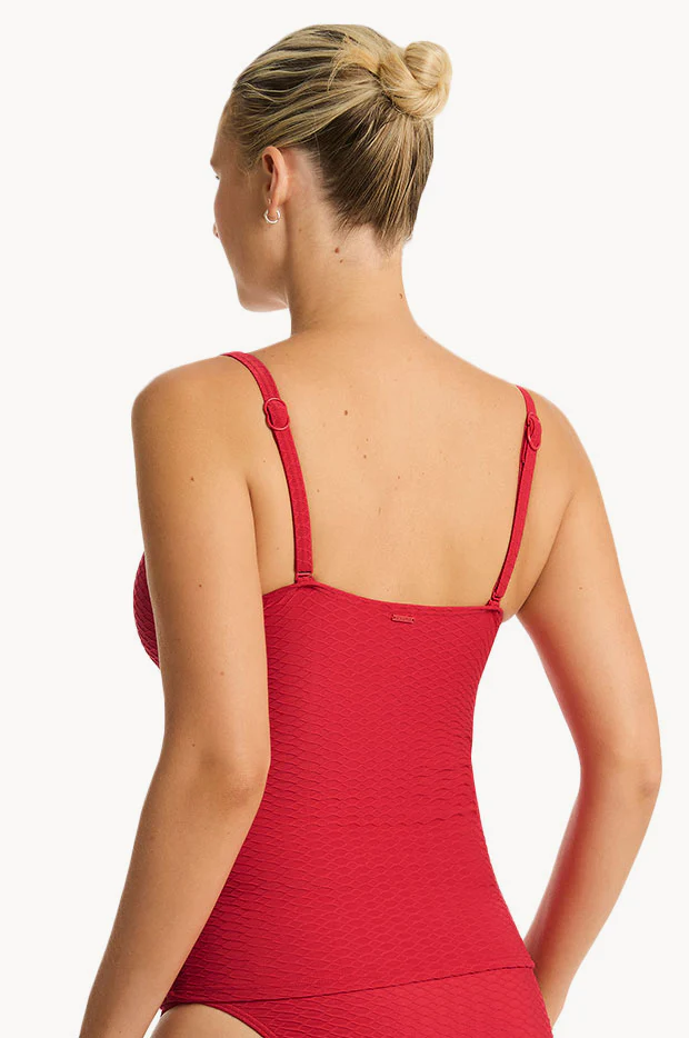 Honeycomb Cross Front Tankini Separate - Image 2