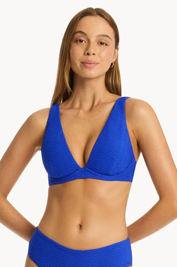 Honeycomb Longline Underwire Bra - Image 2