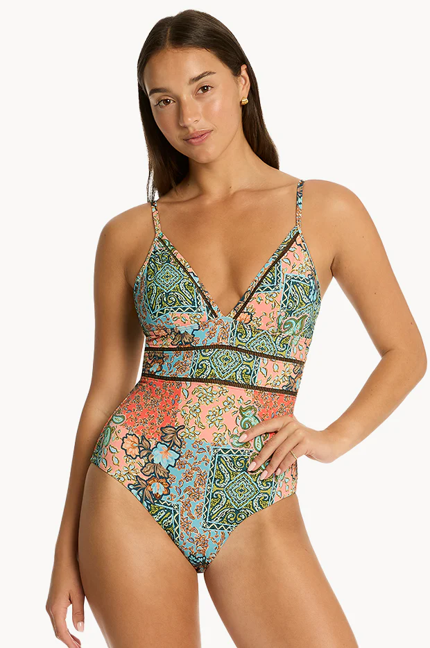Java Cross Back Tri One Piece