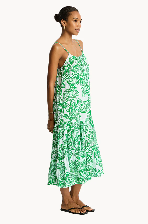 Palmera Resort Tiered Midi Sundress - Image 3