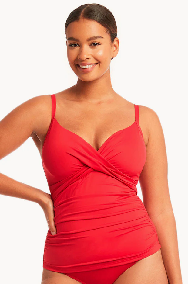 Eco Essentials DD/E Cup Cross Front Tankini Separate
