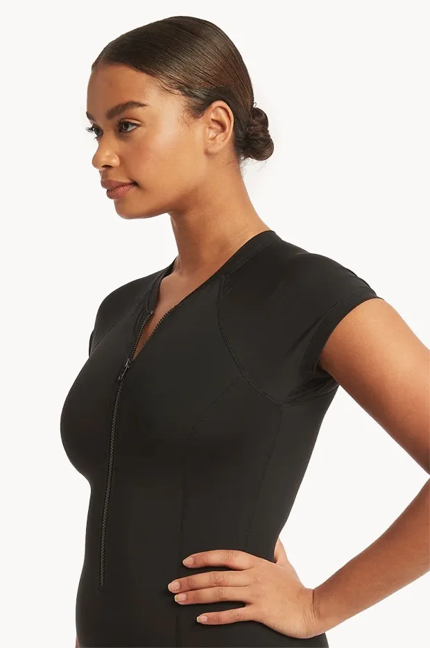 Eco Essentials Zip Front Short Sleeve Sunsuit - Image 4