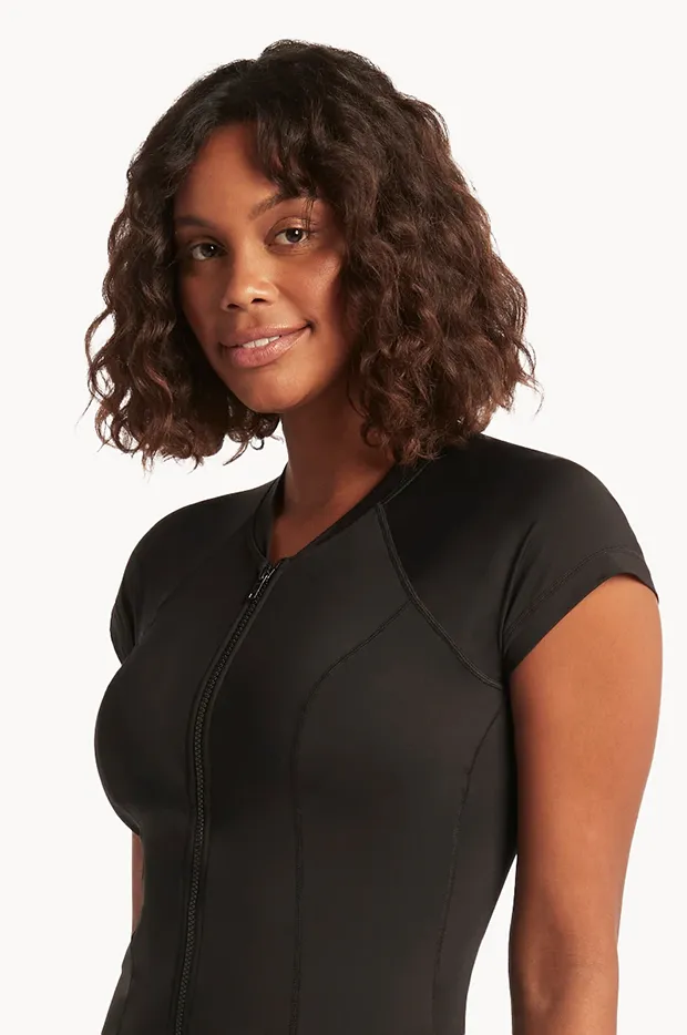 Eco Essentials Zip Front Short Sleeve Suntop - Image 4
