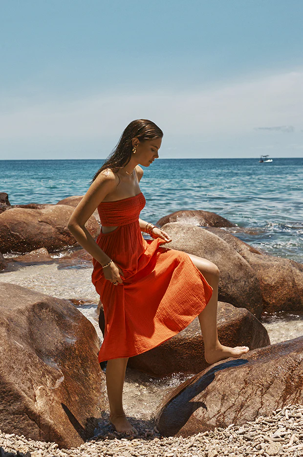 Sunset Bandeau Dress - Image 6