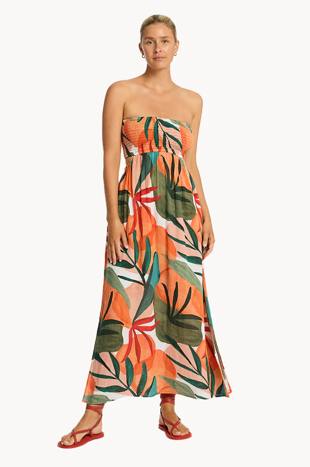 Tropaluxe Cutaway Bandeau Dress