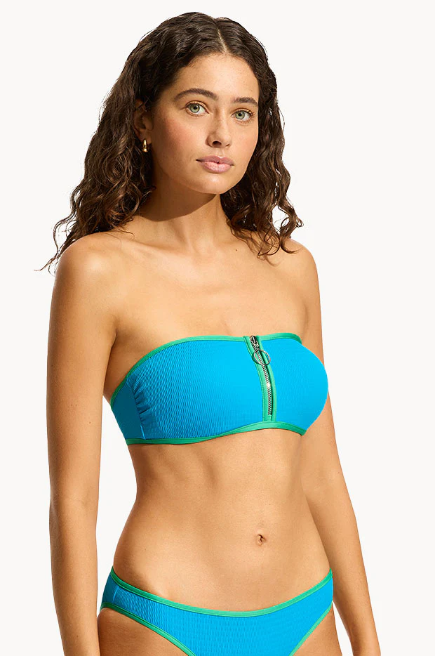 Beach Bound Zip Front Bandeau - Image 3