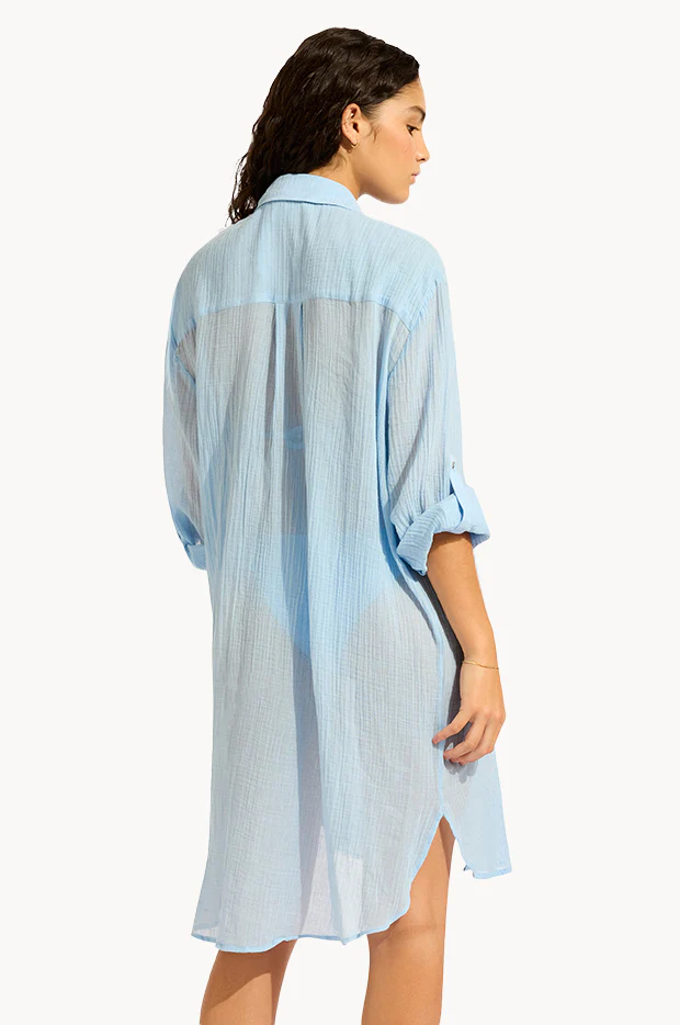 Crinkle Twill Beach Shirt - Image 2