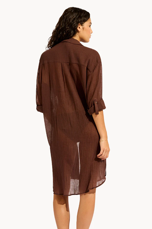 Crinkle Twill Beach Shirt - Image 2