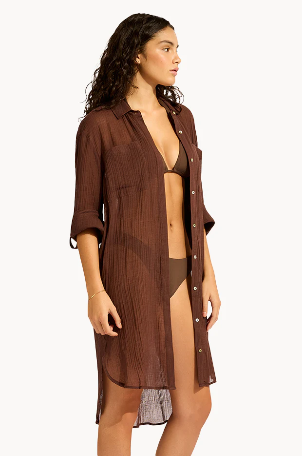 Crinkle Twill Beach Shirt - Image 3