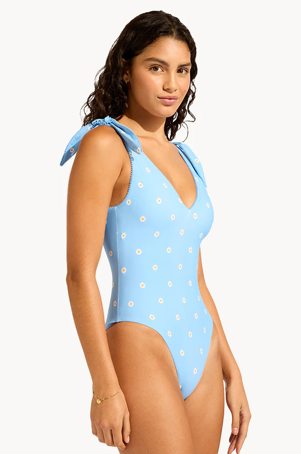 Daisy Chain Deep V Neck Maillot - Image 4