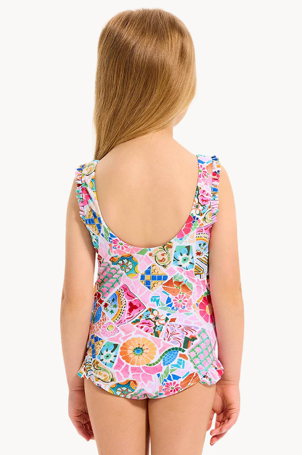 Girls Beach Boheme Frill One Piece - Image 2