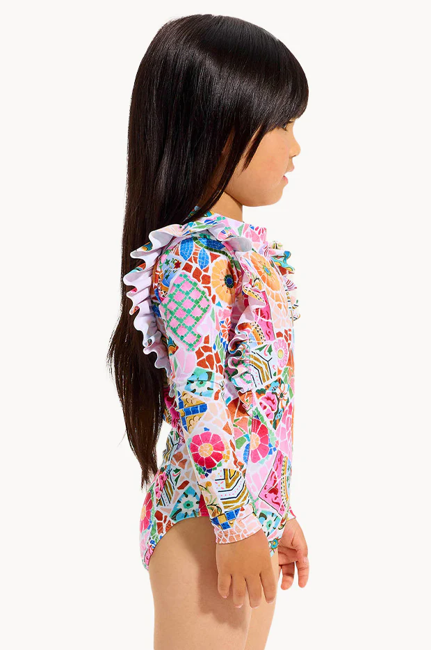Girls Beach Boheme Frill Sunsuit - Image 3