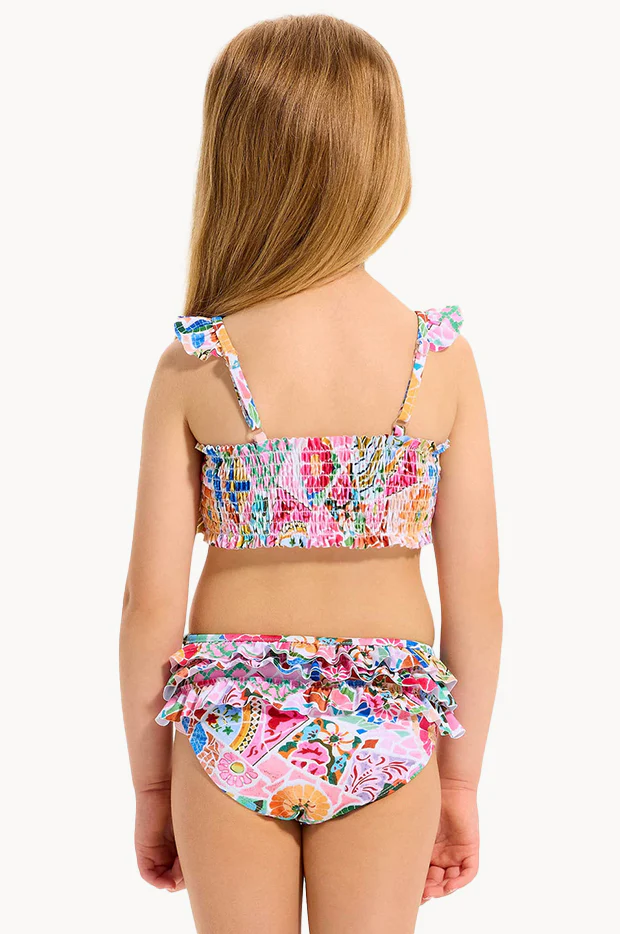 Girls Beach Boheme Shirred Crop Set - Image 3