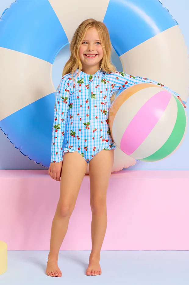 Girls Beach Picnic Sunsuit - Image 3