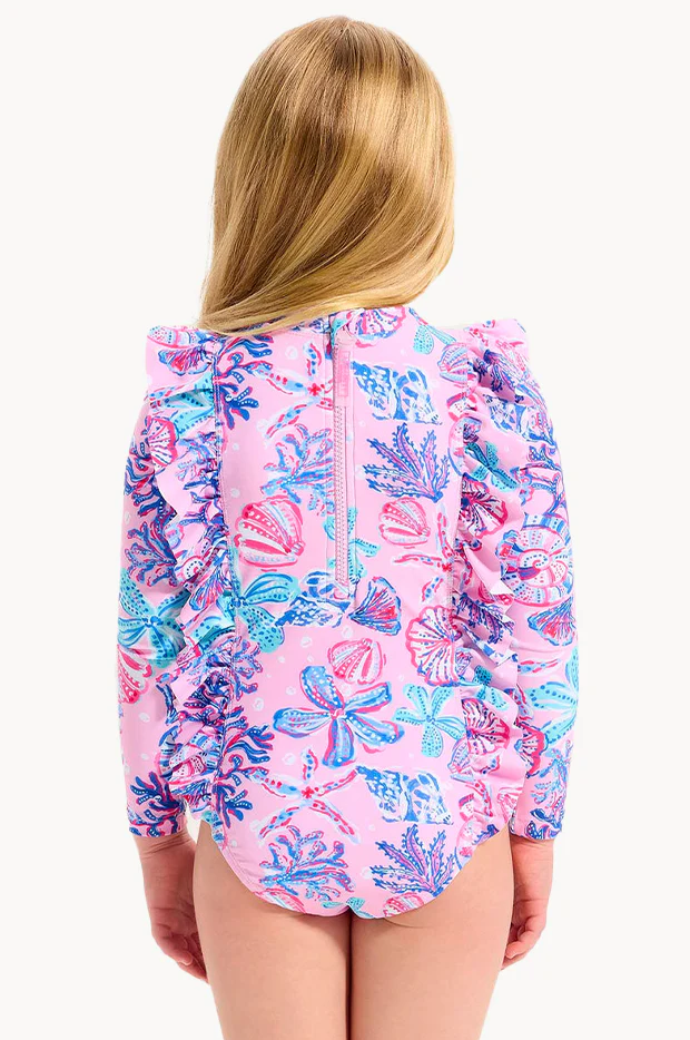 Girls Coral Sea Frill Sunsuit - Image 3