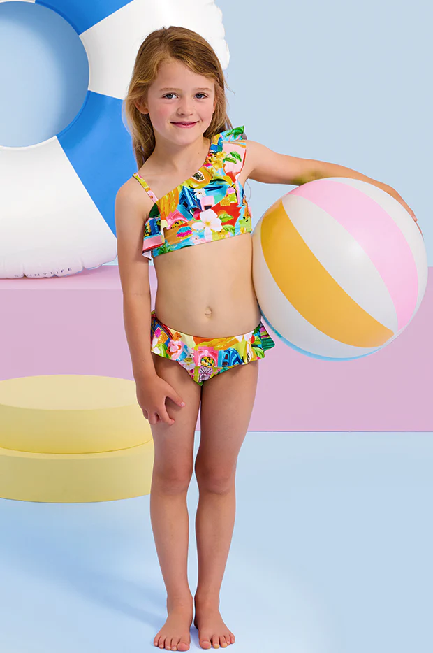 Girls Cuba One Shoulder Crop Set - Image 5