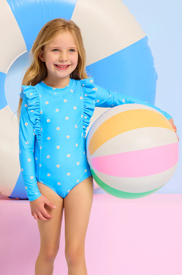 Girls Daisy Chain Frill Sunsuit - Image 4