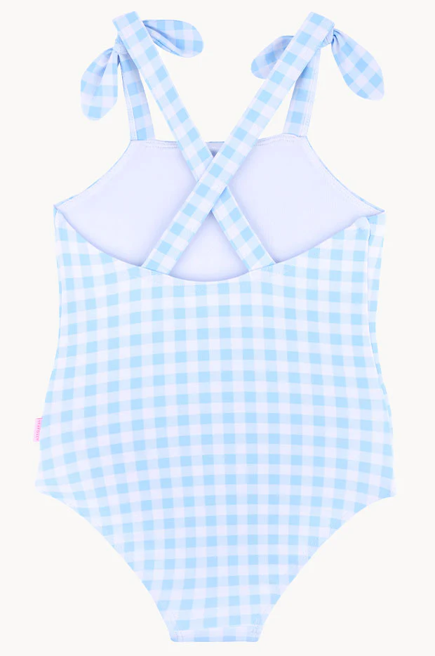 Girls Gingham Bow One Piece - Image 2