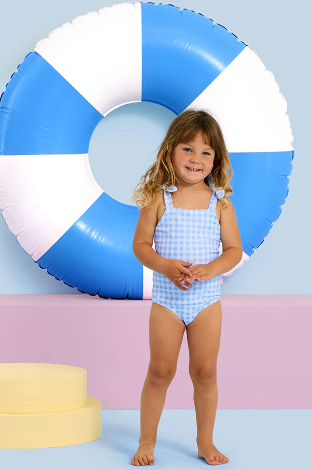 Girls Gingham Bow One Piece - Image 3