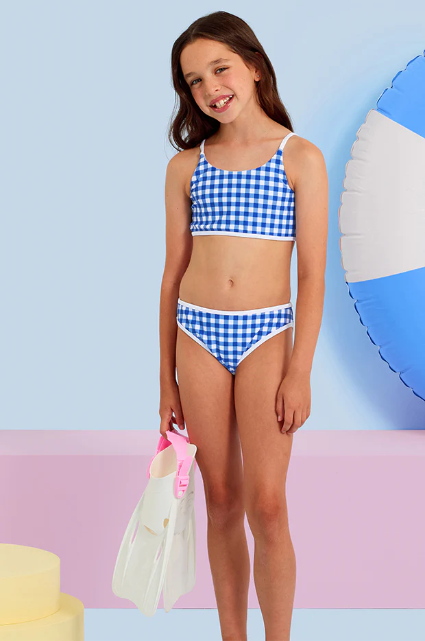 Girls Gingham Crop Set - Image 4