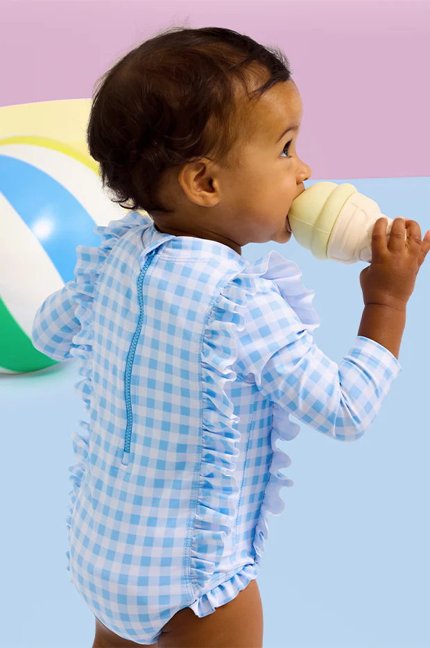 Girls Gingham Frill Sunsuit - Image 4