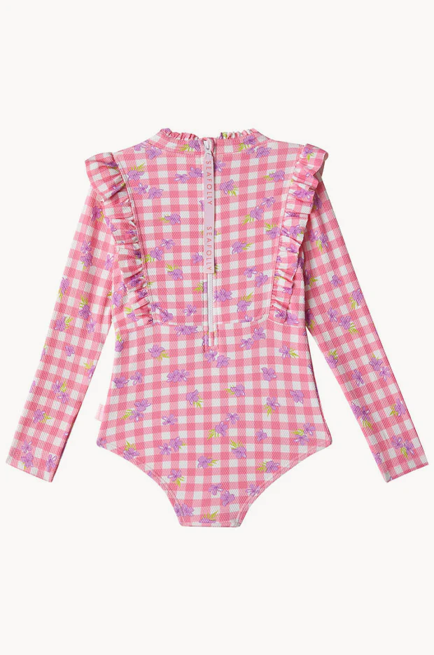 Girls Honolulu Long Sleeve Sunsuit - Image 2