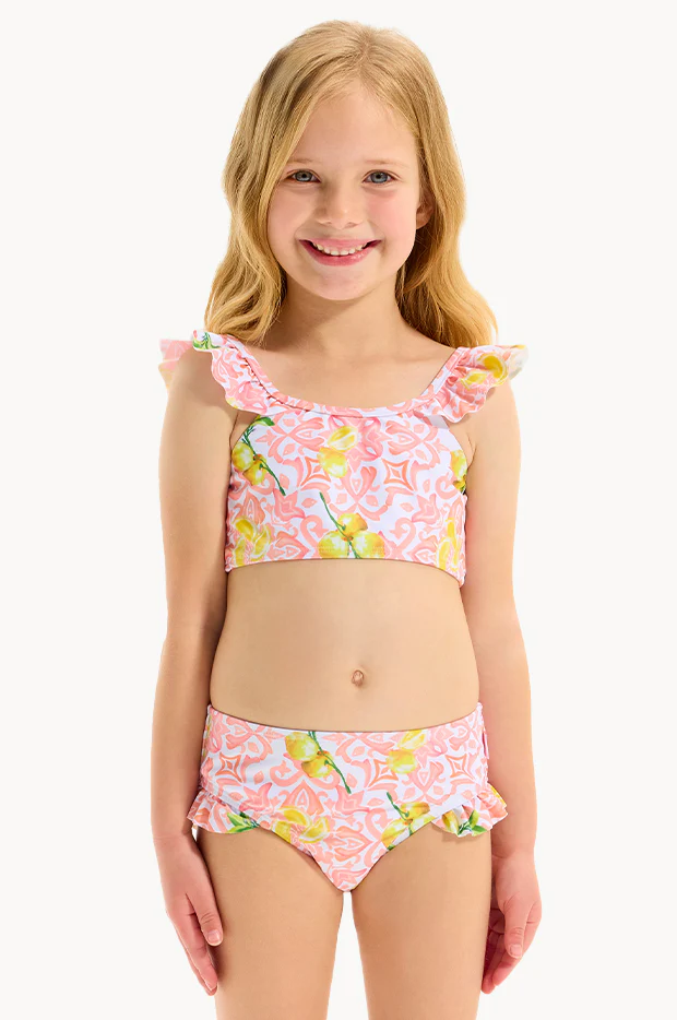 Girls Lemon Tile Crop Set - Image 2