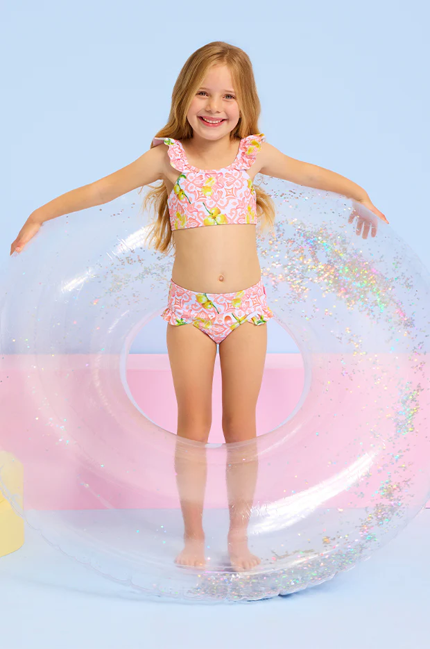 Girls Lemon Tile Crop Set - Image 5