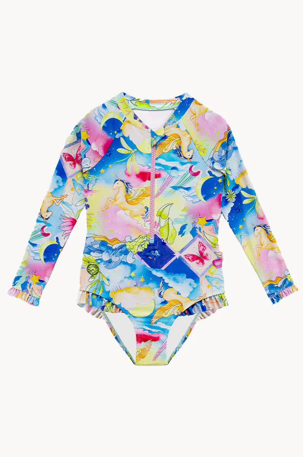 Girls Surrealism Zip Sunsuit - Image 2