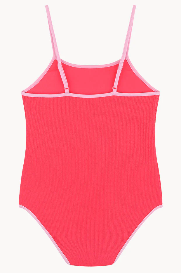 Girls Textured Contrast One Piece - Image 3